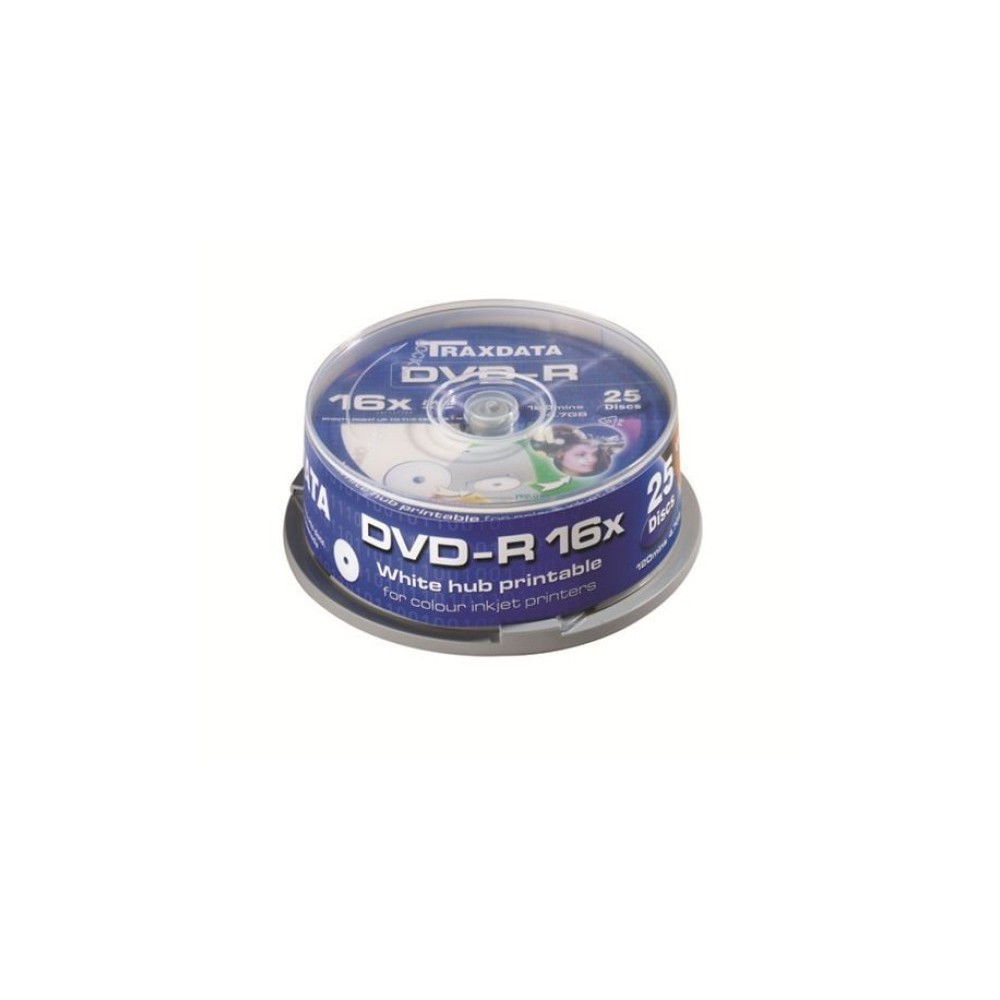 MED DVD TRX DVD-R 16X PRN F CAKE 25 WHITE
