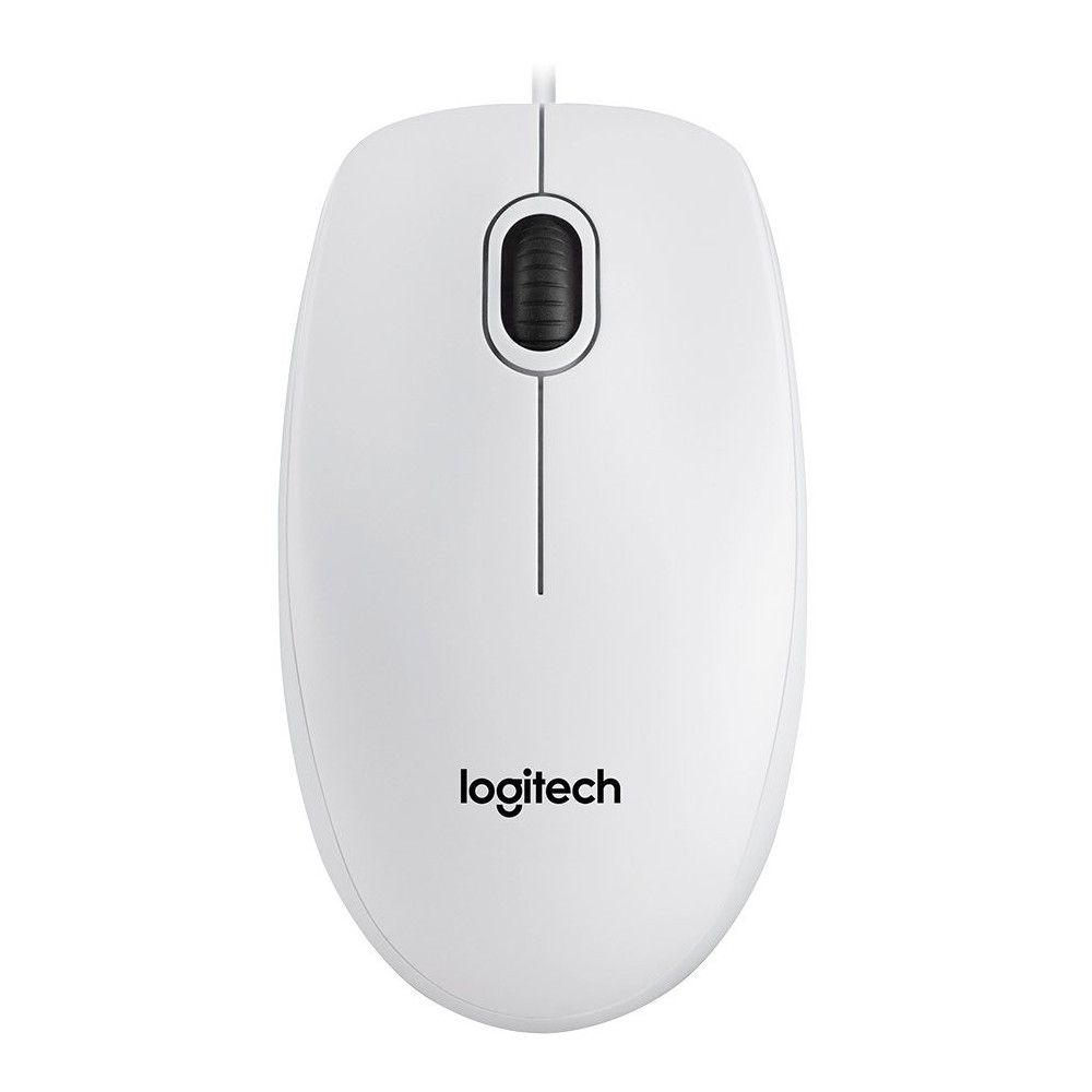 Miš žični Logitech B100 optical USB, bijeli