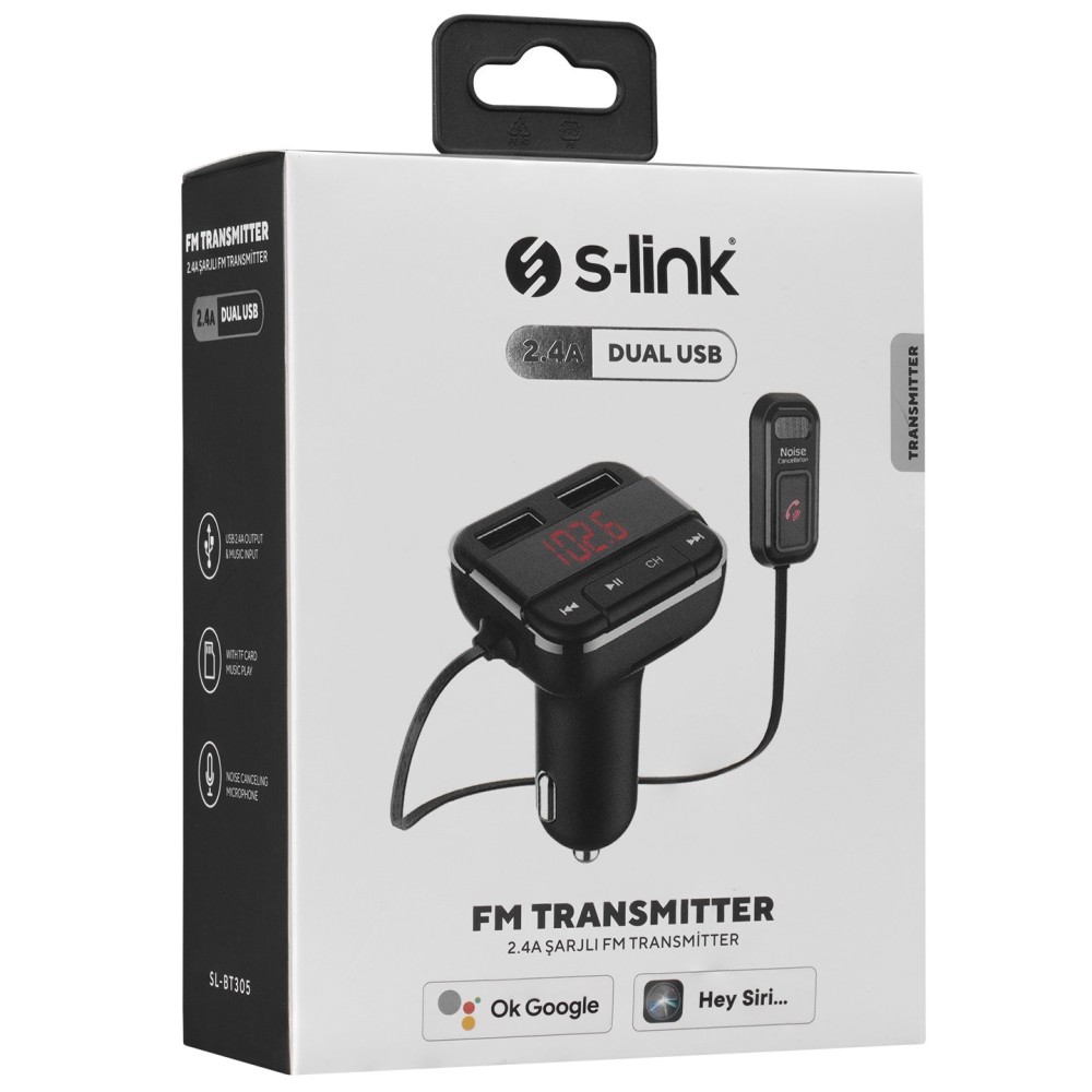 S-link SL-BT305 Bluetooth FM Transmitter USB sa eksternim mikrofonom S-link SL-BT305 Bluetooth FM Transmitter USB sa eksternim mikrofonom