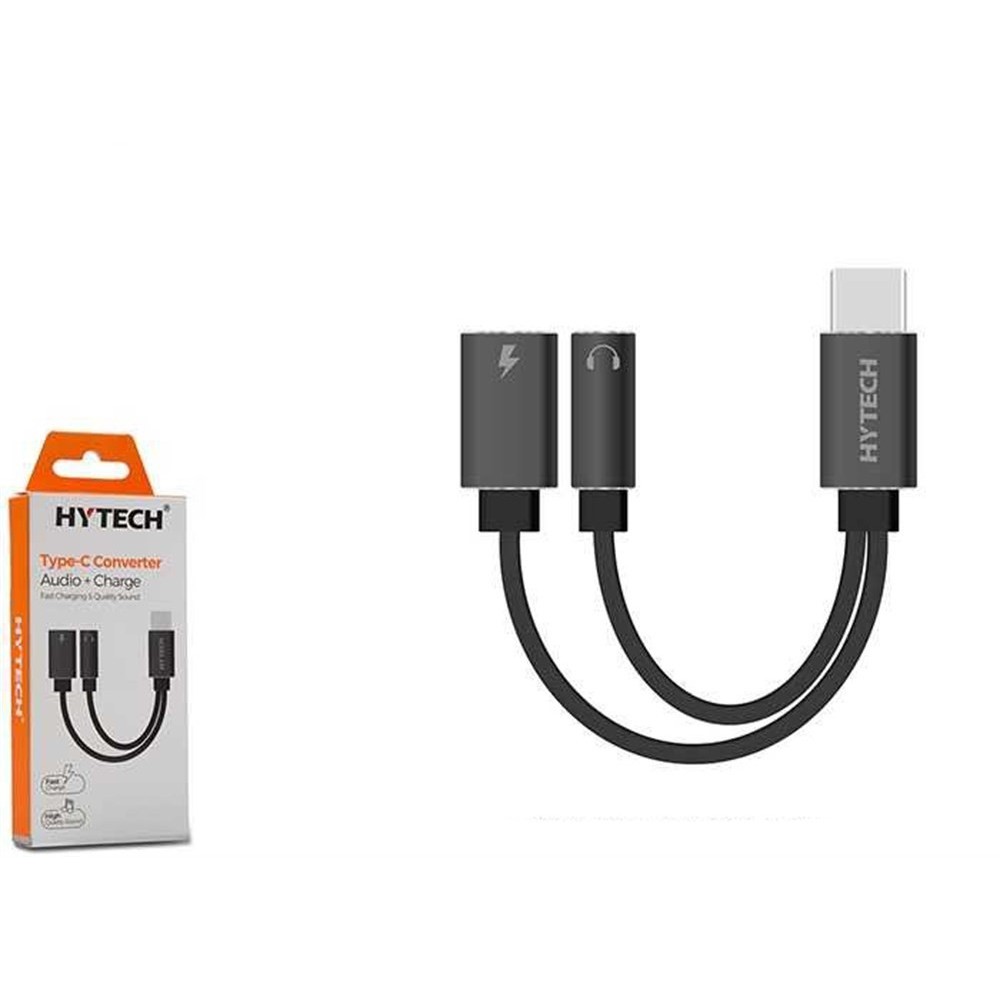 Adapter HYTECH HY-XO40 Type-c (m) na 3.5mm + Type-C (ž) Adapter HYTECH HY-XO40 Type-c (m) na 3.5mm + Type-C (ž)