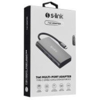 S-link Swapp SW-U5202 metalik sivi 7u1 multi-port