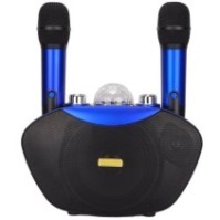 Family Karaoke Bluetooth Audio Speaker KTV Microphone + Disco LED Light - Y8