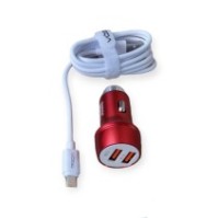 Treqa CS-205 Auto punjač 2 USB porta 12-24V/5V-3.4A + kabal Micro 1m