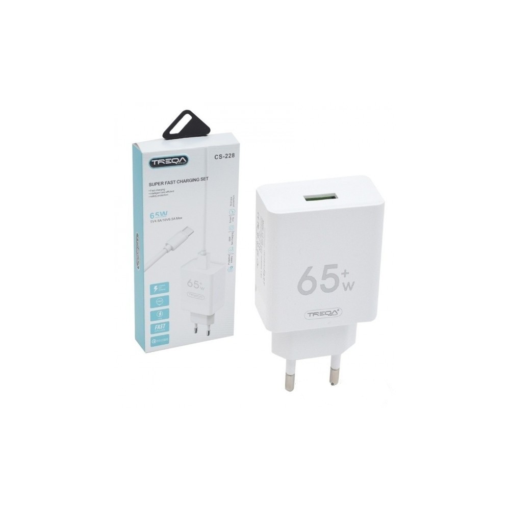 Treqa CS-228 65W Super Fast charging Cable for Type-C 1m Treqa CS-228 65W Super Fast charging Cable for Type-C 1m