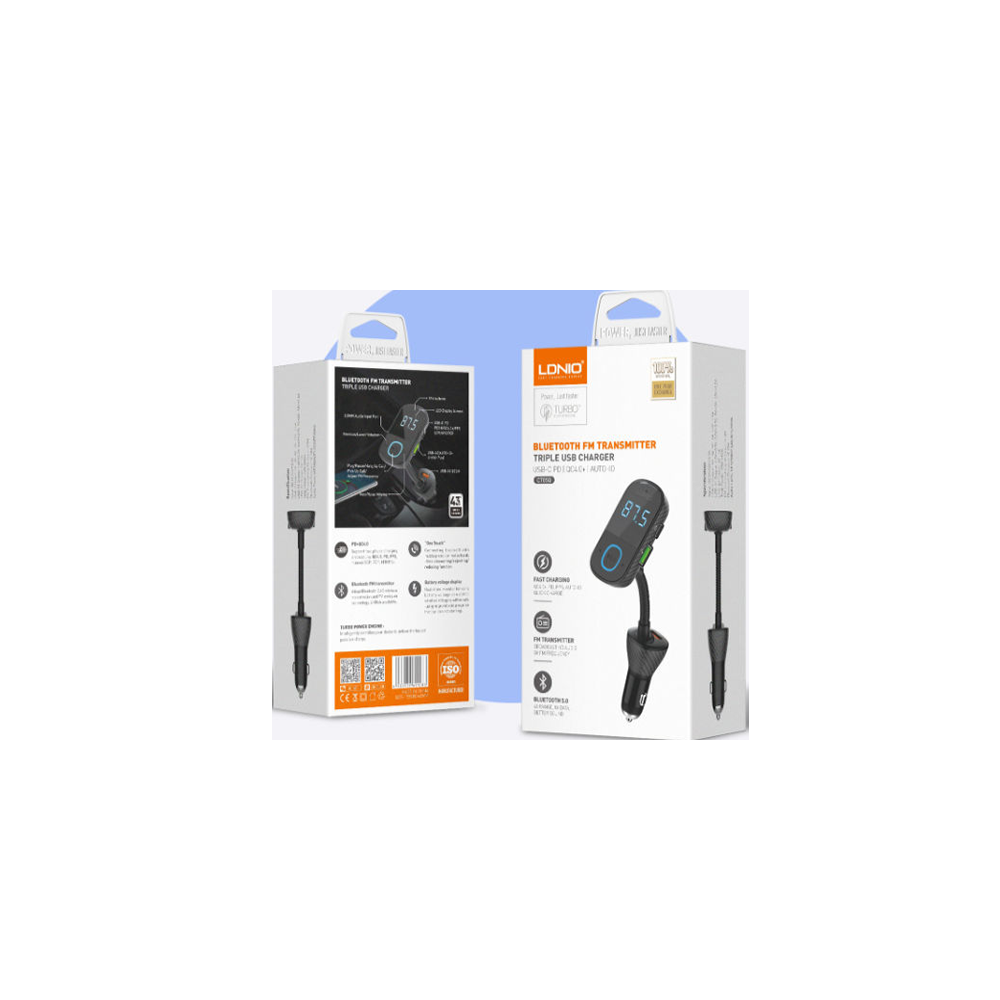 FM Bluetooth transmiter LDNIO C705Q + Type C USB FM Bluetooth transmiter LDNIO C705Q + Type C USB