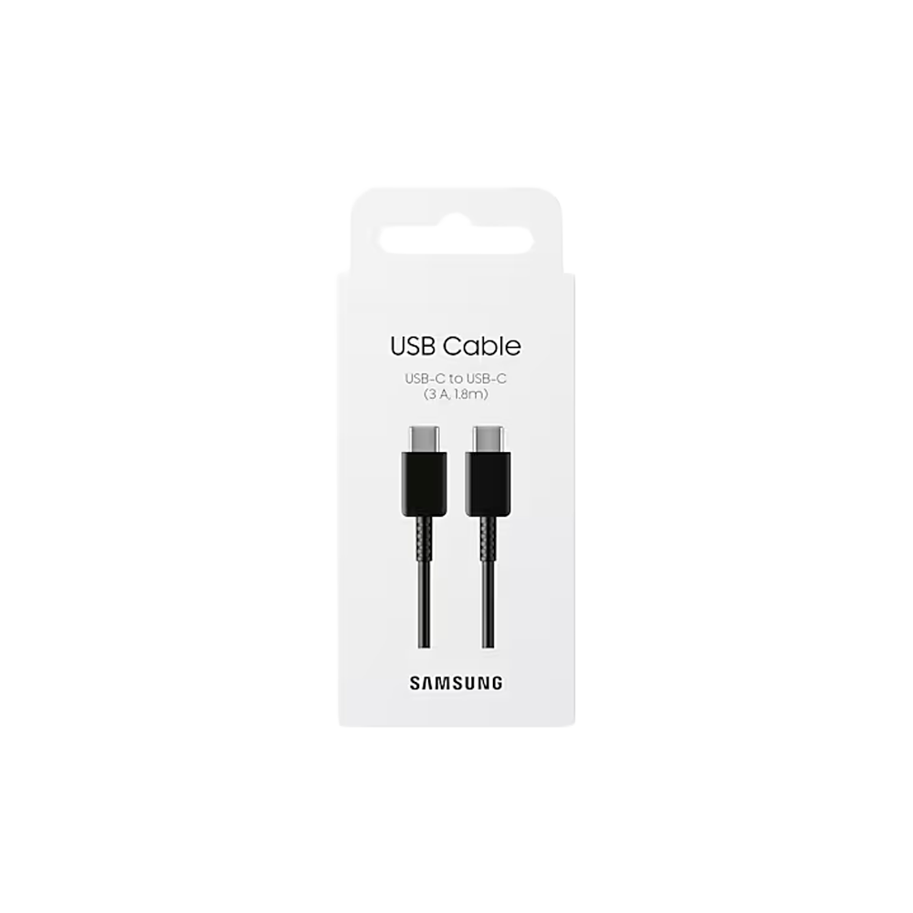 Samsung USB-C to USB-C 1.8m Cable (3A) Black - Original Samsung USB-C to USB-C 1.8m Cable (3A) Black - Original