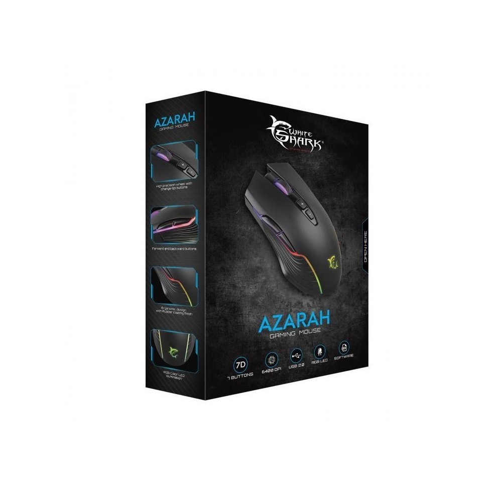 WHITE SHARK MIŠ GM-5003 AZARAH RGB / 6.400 DPI WHITE SHARK MIŠ GM-5003 AZARAH RGB / 6.400 DPI