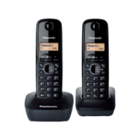 Panasonic KX-TG1612FXH Bežični Telefon Crni, 2 slušalice