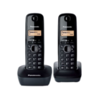Panasonic KX-TG1612FXH Bežični Telefon Crni, 2 slušalice