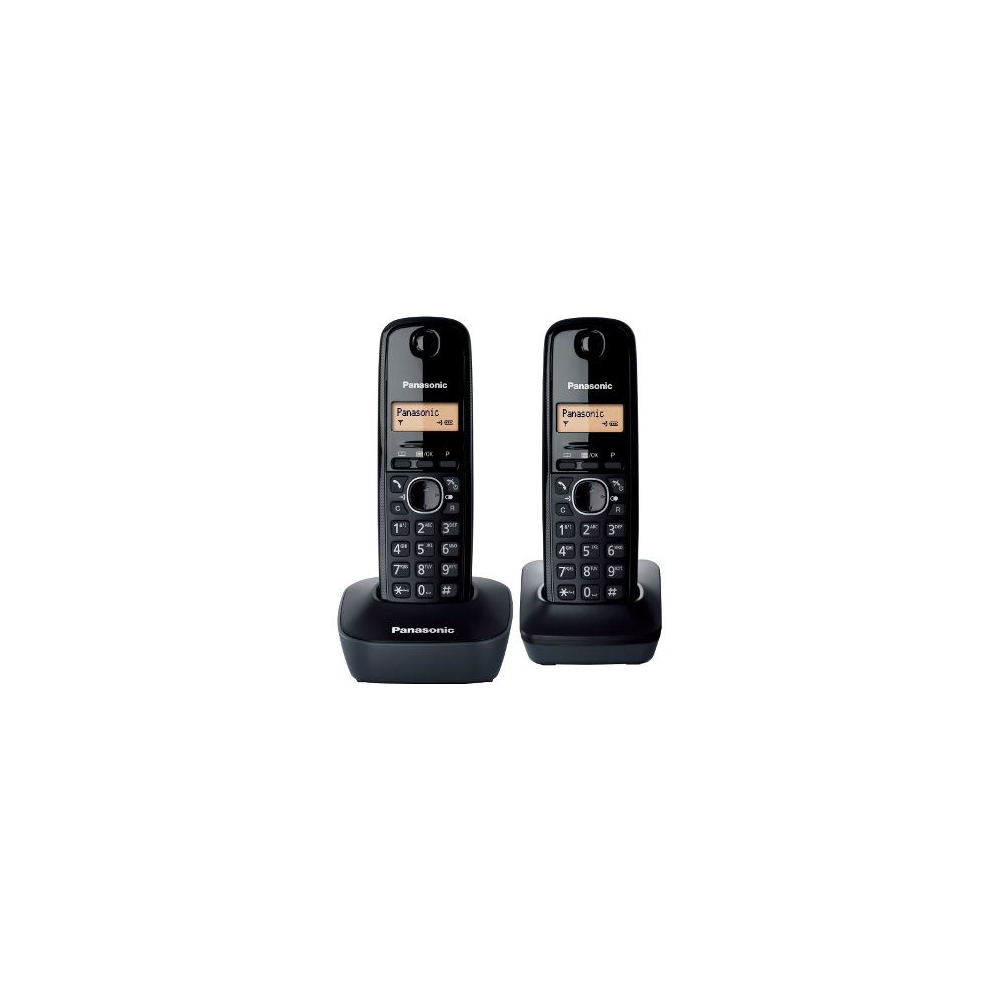 Panasonic KX-TG1612FXH Bežični Telefon Crni, 2 slušalice