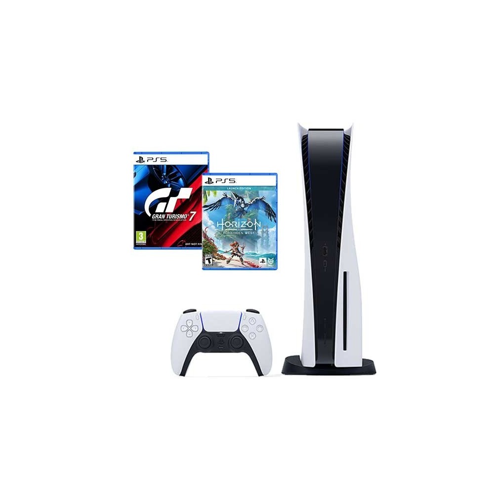PlayStation 5 B Chassis + Horizon Forbidden West PS5 + Gran Turismo 7 PS5 PlayStation 5 B Chassis + Horizon Forbidden West PS5 + Gran Turismo 7 PS5