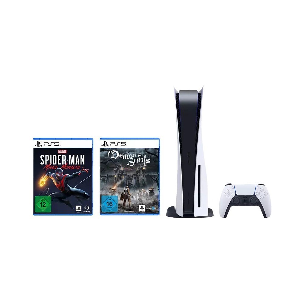 PlayStation 5 + Demons Souls + Spider-Man: Miles Morales PlayStation 5 + Demons Souls + Spider-Man: Miles Morales