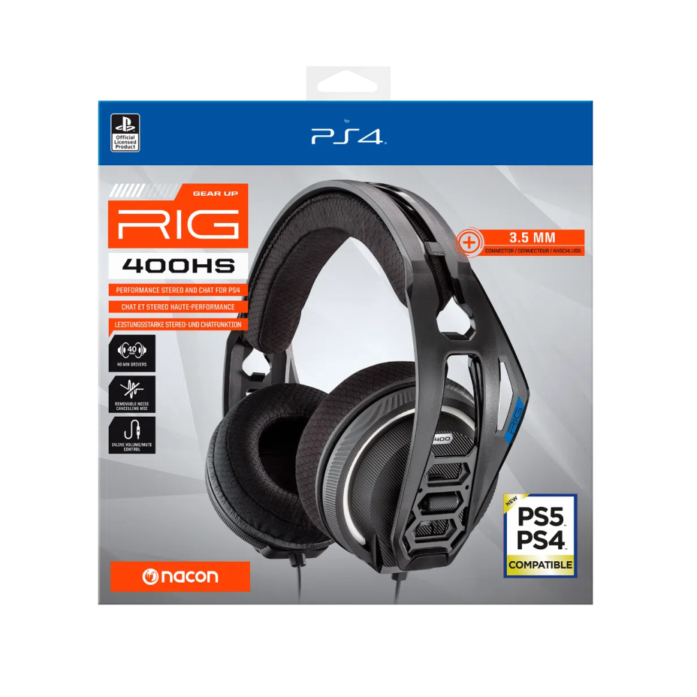 RIG 400HS službene Sony Offiicial stereo headset for PS4™/PS5™ žičane gaming slušalice RIG 400HS službene Sony Offiicial stereo headset for PS4™/PS5™ žičane gaming slušalice
