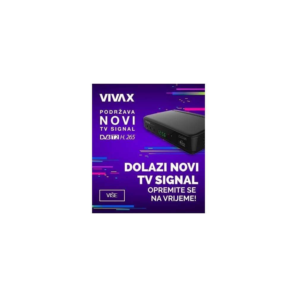 Vivax IMAGO DVB-T2 181 H.265 + HDMI kabal 1 m Vivax IMAGO DVB-T2 181 H.265 + HDMI kabal 1 m