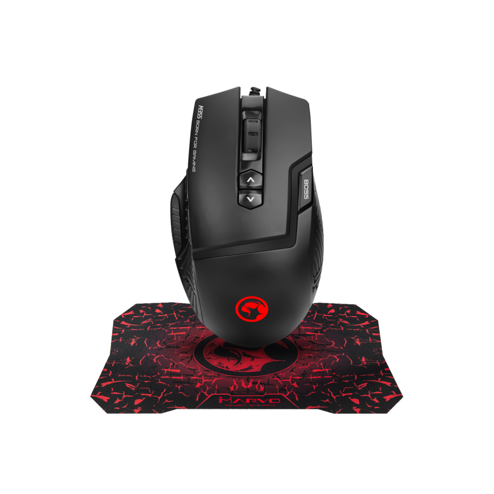 MARVO M355 +G1 WIRED GAMING MOUSE+MOUSE PAD COMB MARVO M355 +G1 WIRED GAMING MOUSE+MOUSE PAD COMB