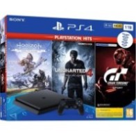 PlayStation 4 1TB F chassis + GT Sport + Horizon Zero Dawn CE + Uncharted 4