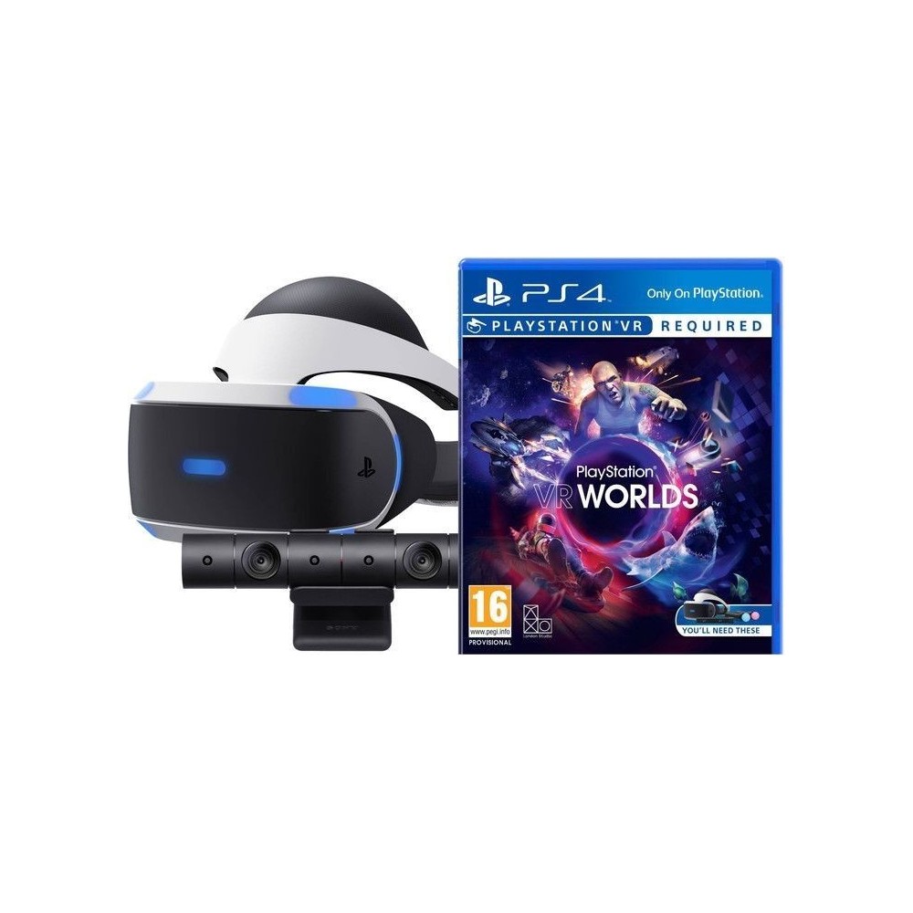 PlayStation VR + VR Worlds VCH +Camera v2 + Demo Disc