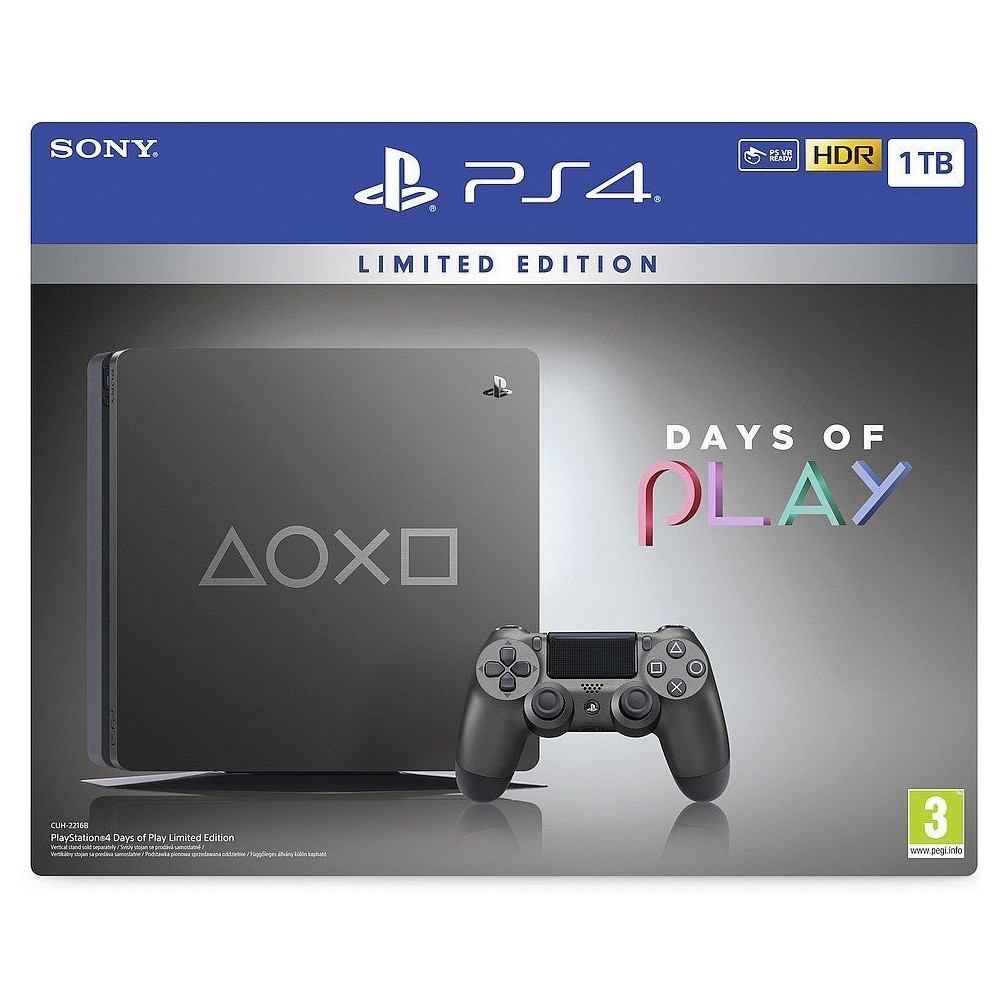 PlayStation 4 1TB Days of Play Steel Black Special Edition
