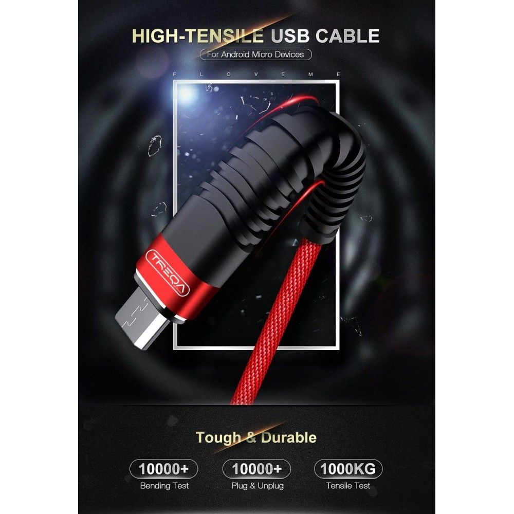 TREQA CA-8221 3.4A Micro USB 3.0 Kabal 1m TREQA CA-8221 3.4A Micro USB 3.0 Kabal 1m