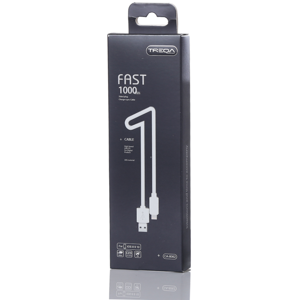 TREQA CA-8062 2.4A ABS iOS USB kabal 1m